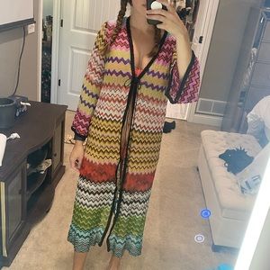 Colorful Missoni Mare Metallic Crochet-knit Cardigan